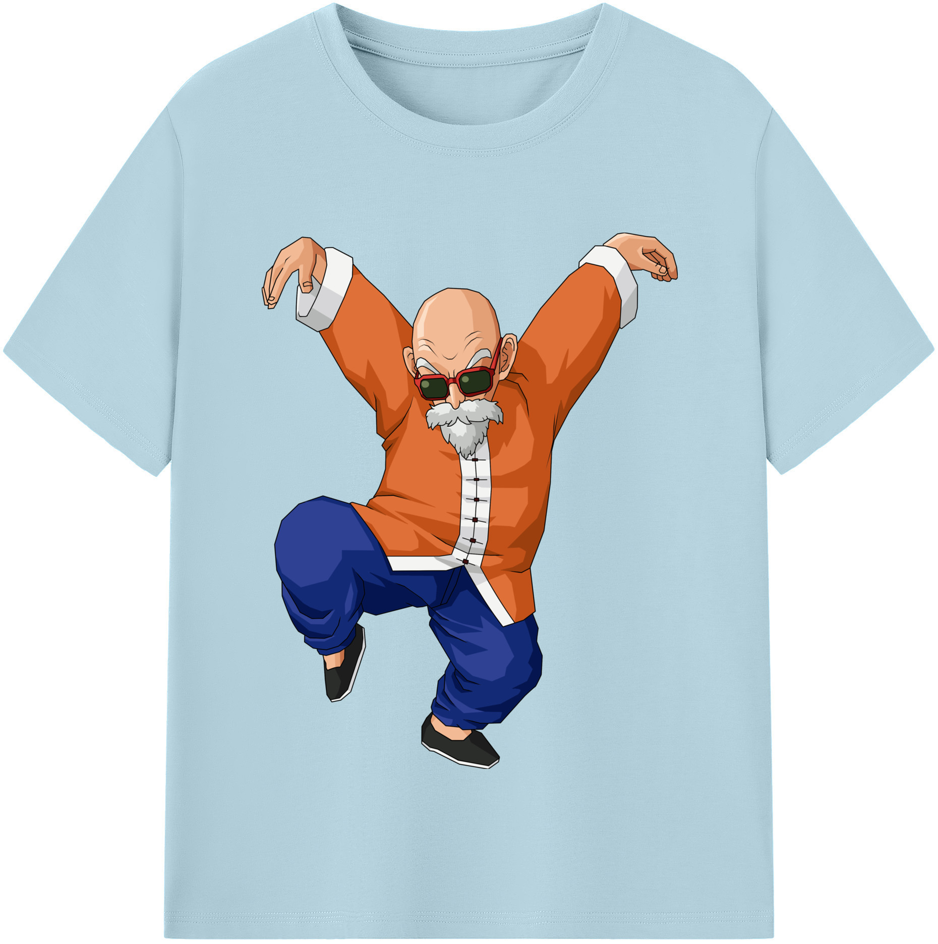 （画像用） ドラゴンボール 亀仙人（かめせんにん） DRAGON BALL Master Roshi Kame Sennin 綿100％半袖Tシャツ（フロントプリント）